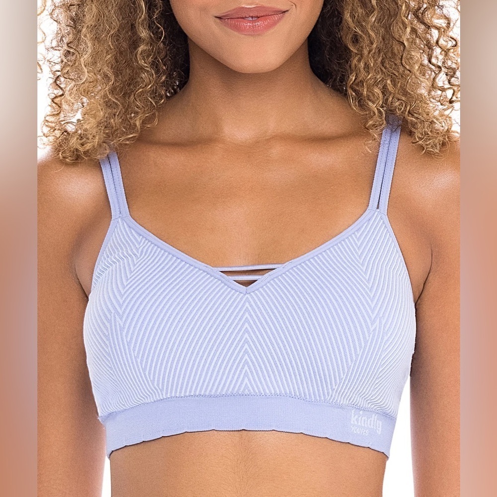 Kindly Yours Women's Seamless Pullover V-Neck Bralette, Sizes XXL